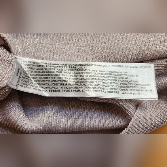 MANGO periwinkle, light purple turtleneck with metallic thread S - Picture 5 of 7